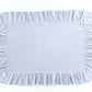 pima ruffle pillowcase . forget-me-not pointelle