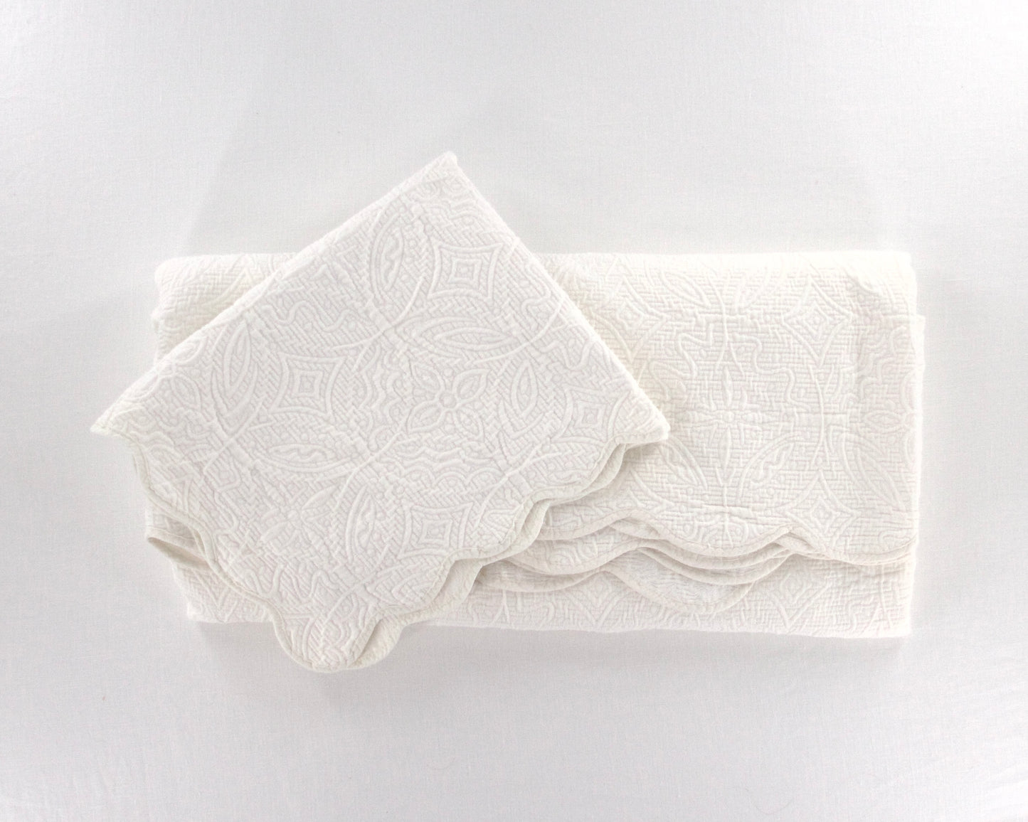 vintage ivory quilt