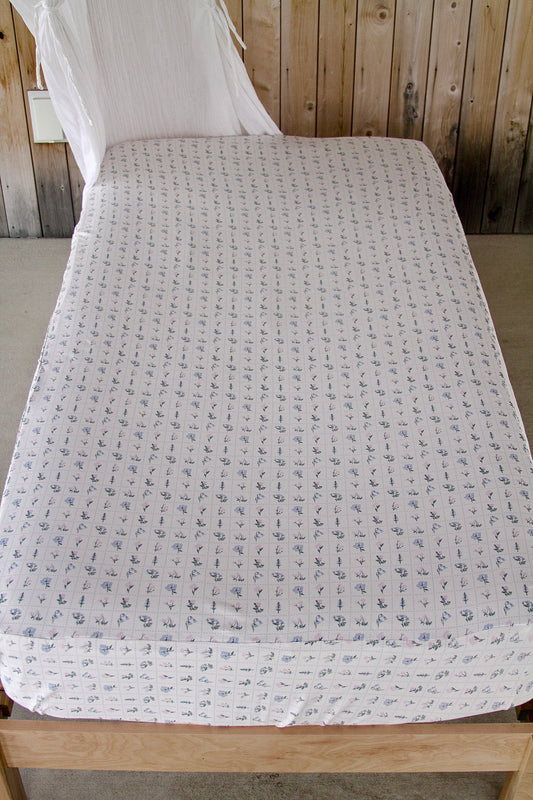 pima fitted sheet . garden windowpane