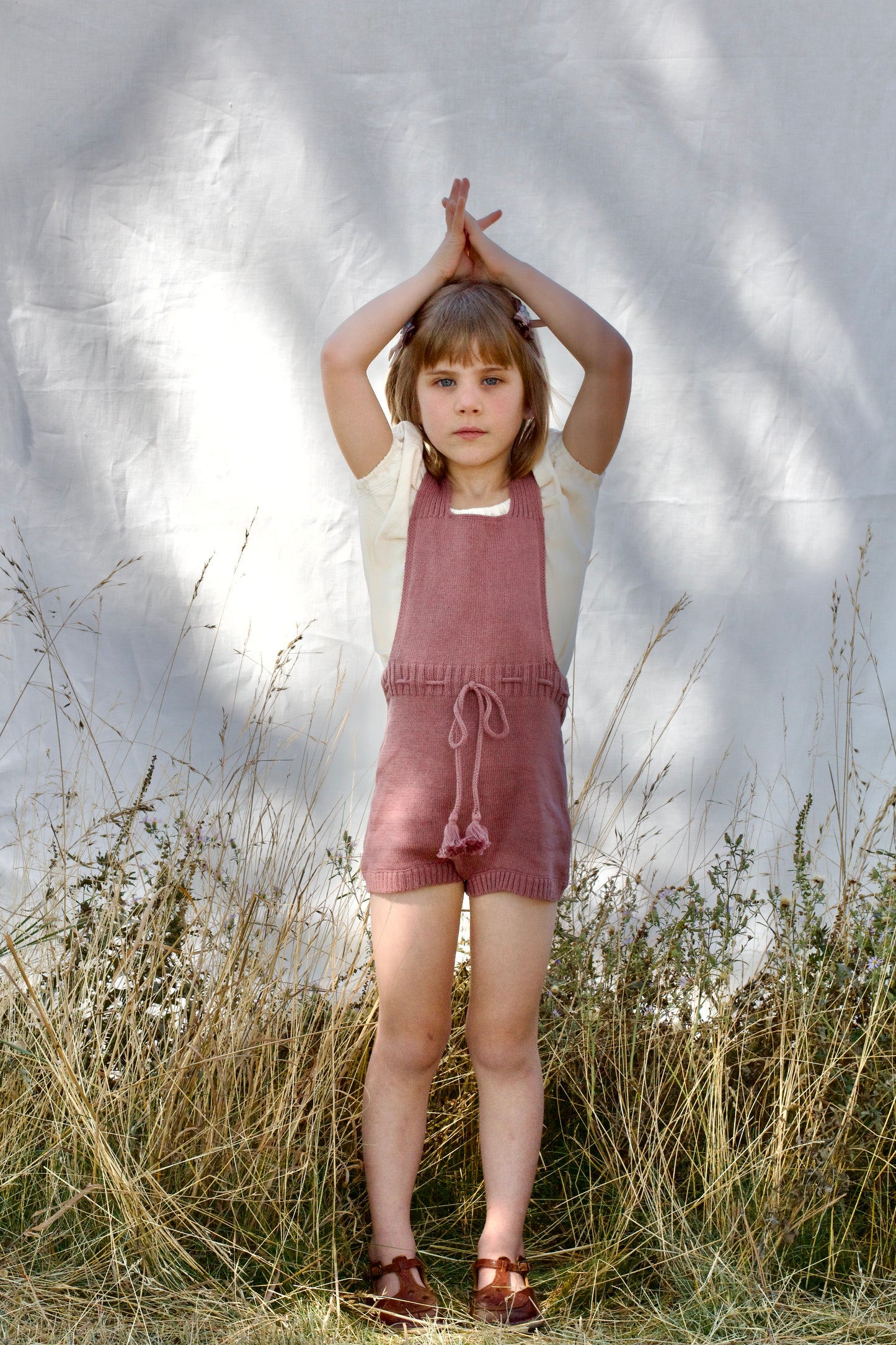 fine-knit romper . burlwood