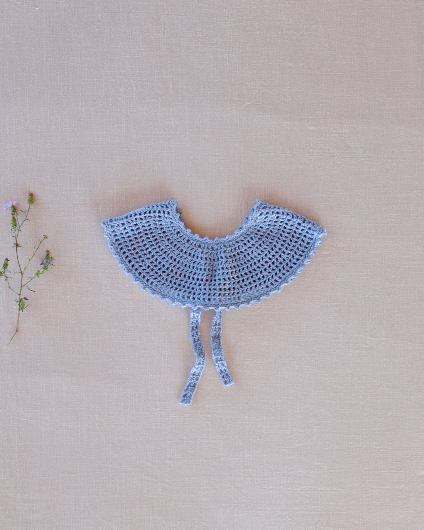 lace crochet shawl collar . bluebell