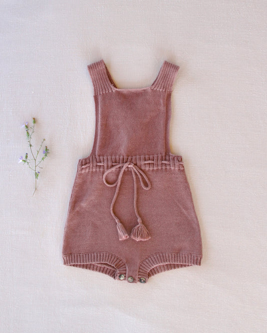 fine-knit romper . burlwood