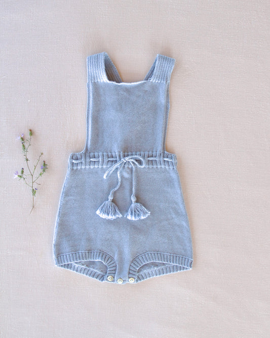 fine-knit romper . bluebell