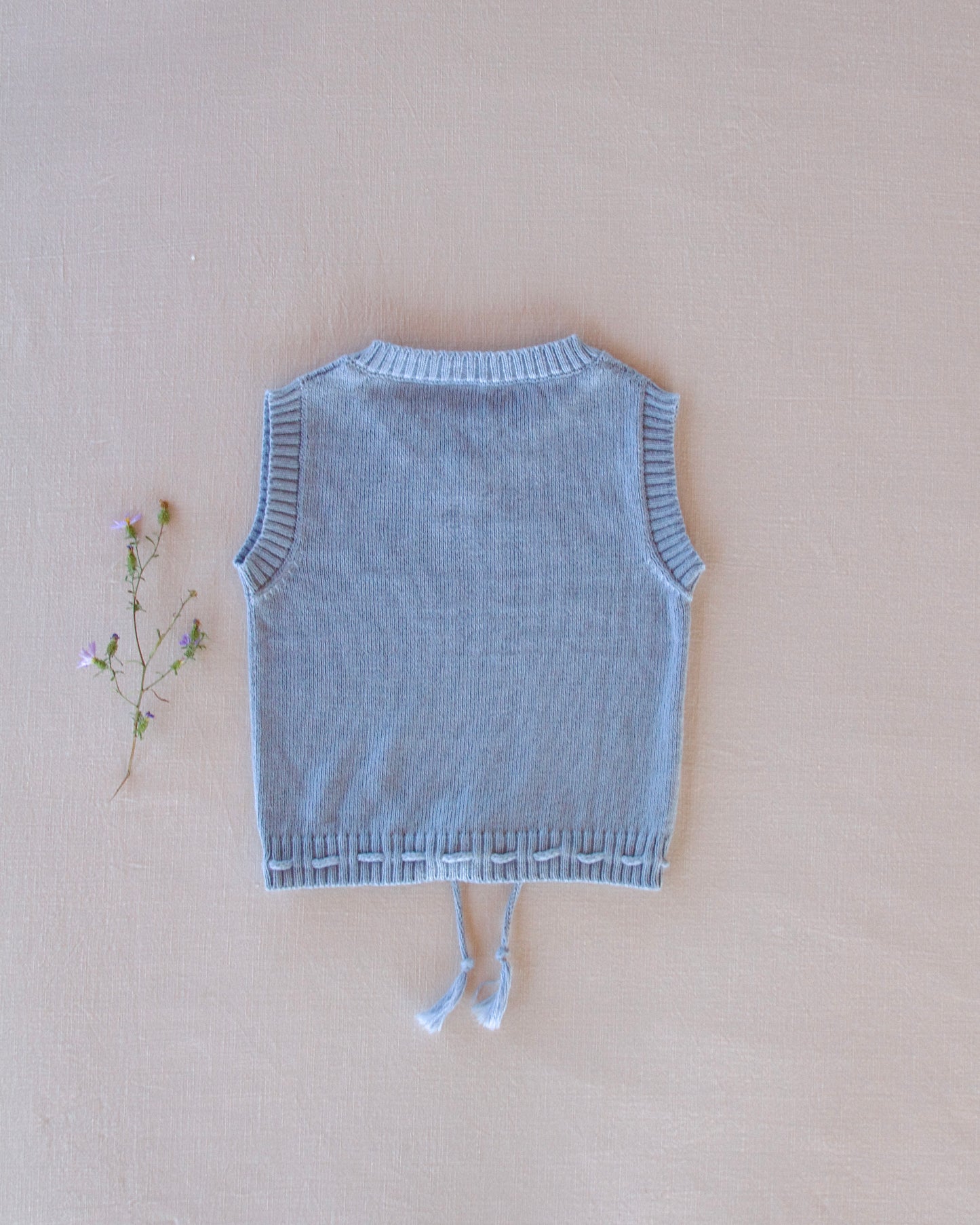 fine-knit vest . bluebell