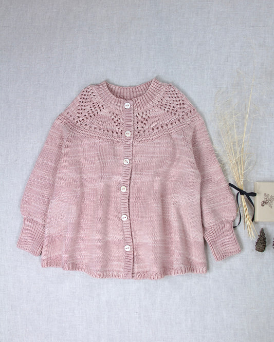 lace yoke jacket . mallow