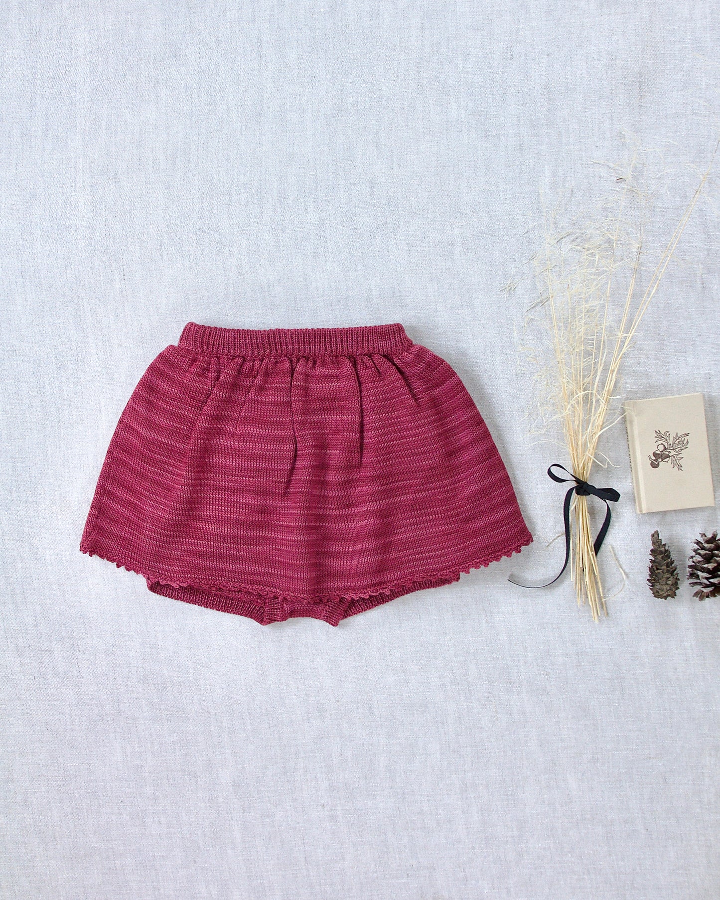 picot skirted bloomer . mulberry