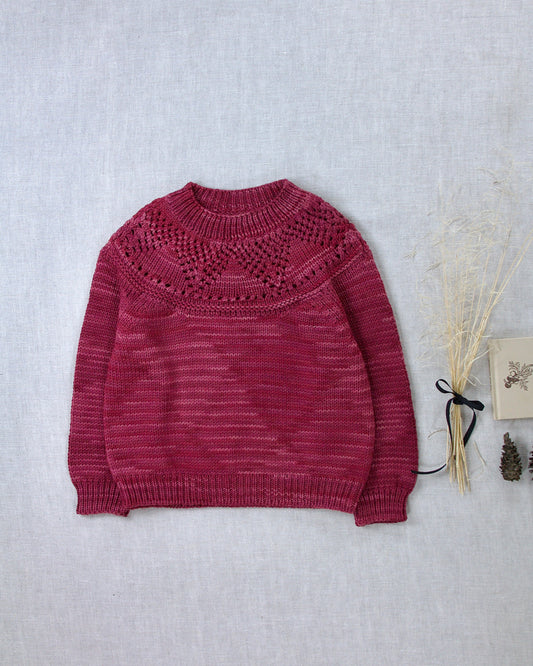 lace yoke pullover . mulberry