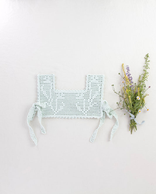 botanical crochet pinny . meadow