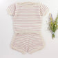 *sample stripe knit set . lilac