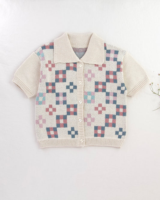 *sample quilt block button down