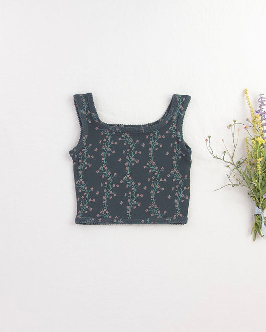 pima crop tank . verdant trellis