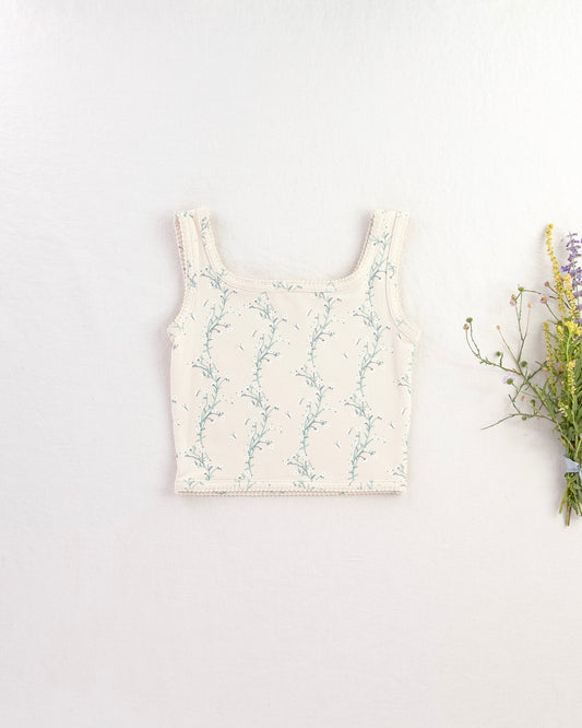 pima crop tank . linen trellis