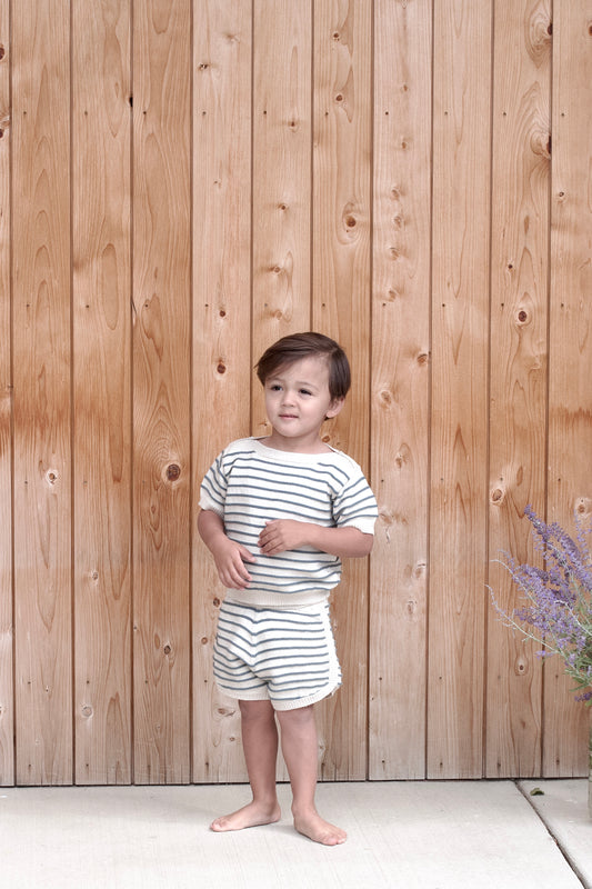 *sample stripe knit set . storm