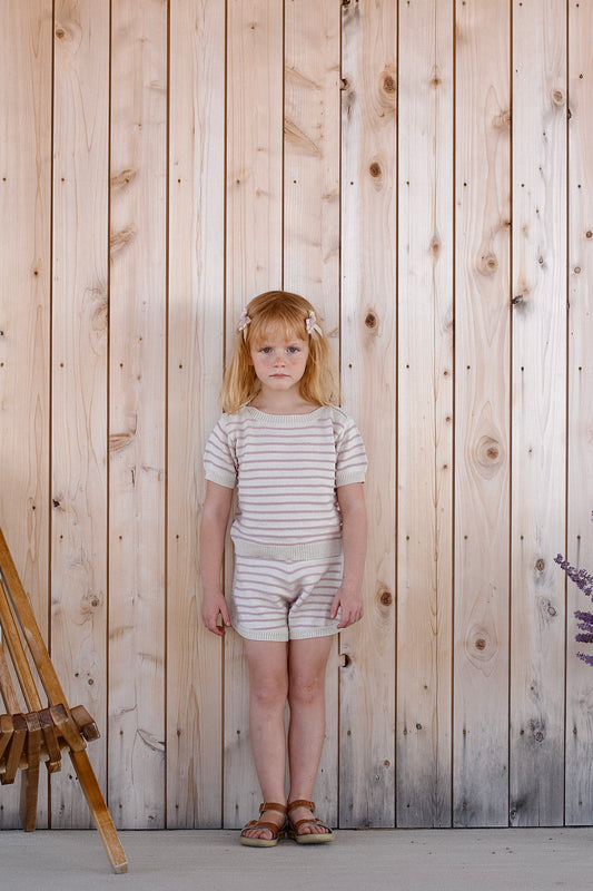 *sample stripe knit set . lilac