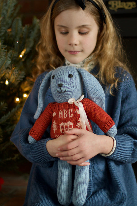 doll cross-stitch pullover . cinnabar