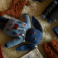 doll cross-stitch pullover . chambray