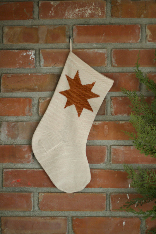 patchwork star stocking . umber