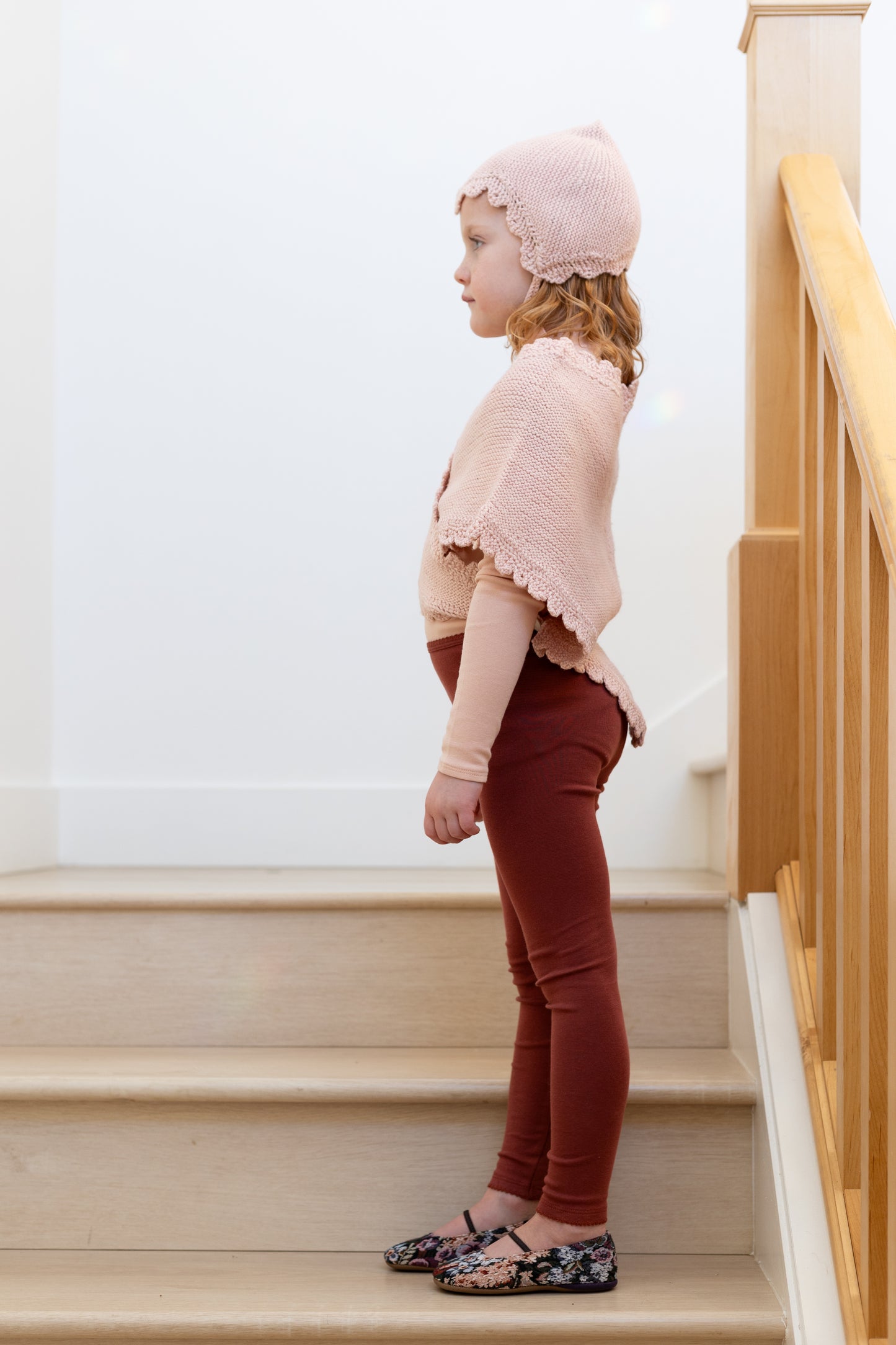 lace-edge cap . blush