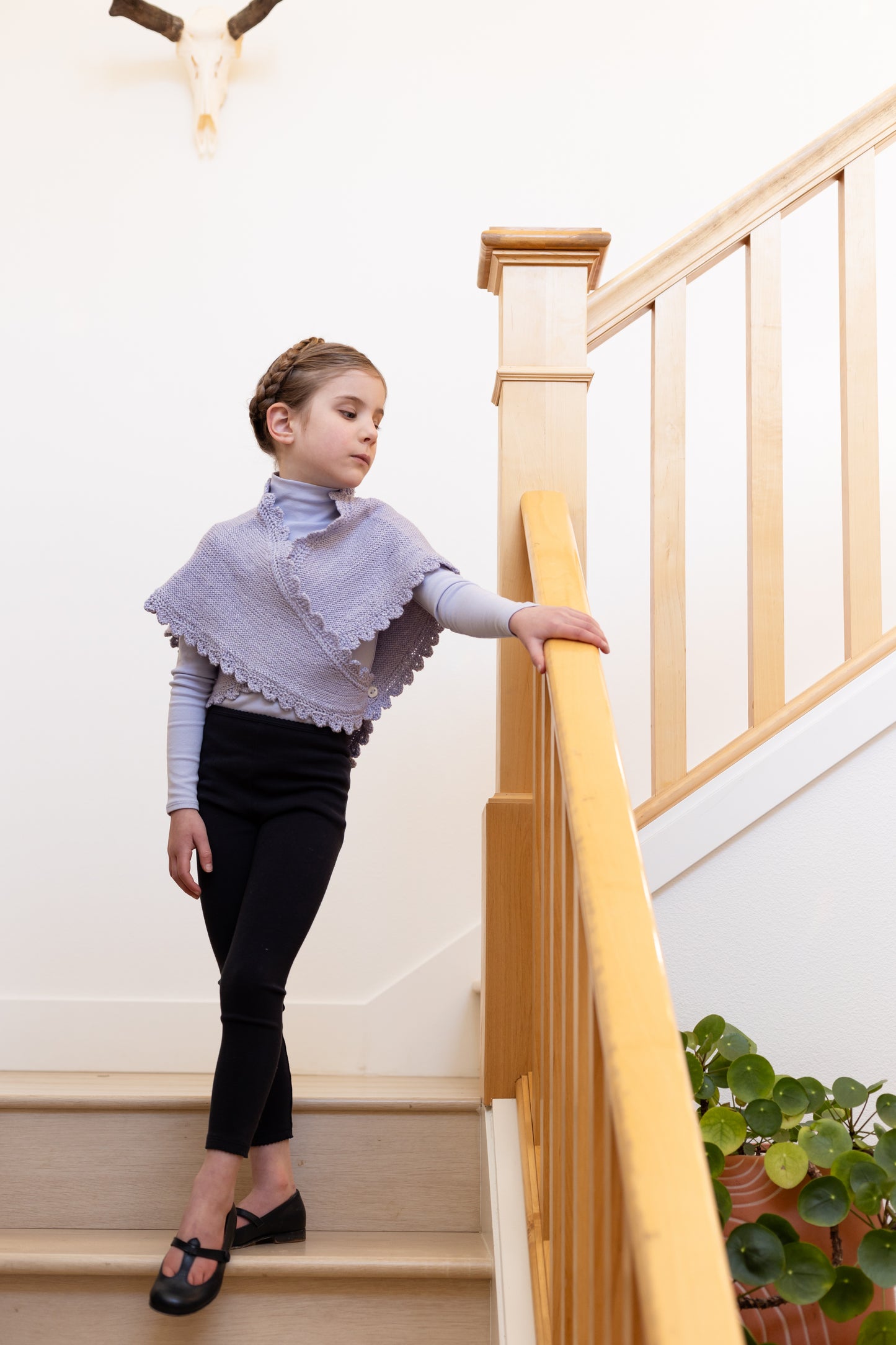 lace-edge shawl . heather