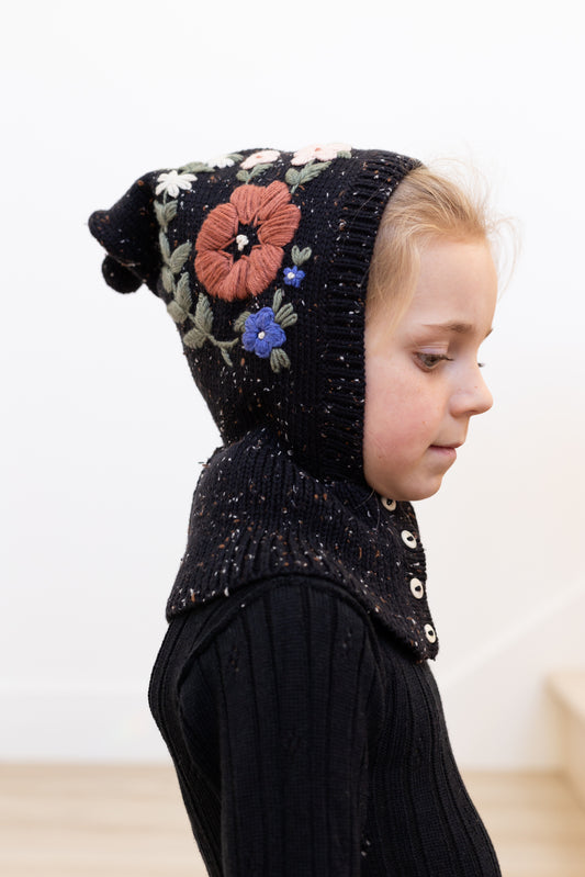 bouquet balaclava . noir tweed