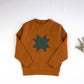 pima patchwork sweatshirt. acorn