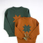 pima patchwork sweatshirt. acorn